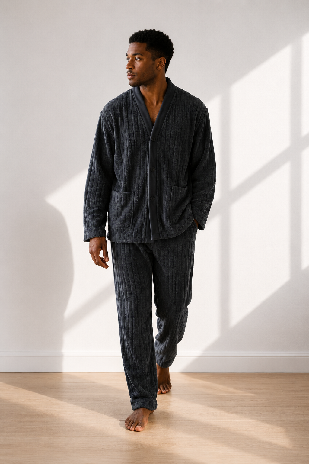 Ensemble pyjama polaire homme | Hivernal