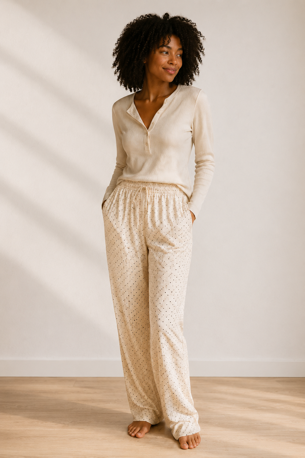 Pantalon de pyjama à points femme | Faune