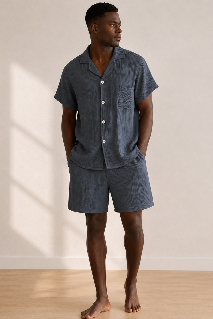 Pyjama court en coton homme | Milo