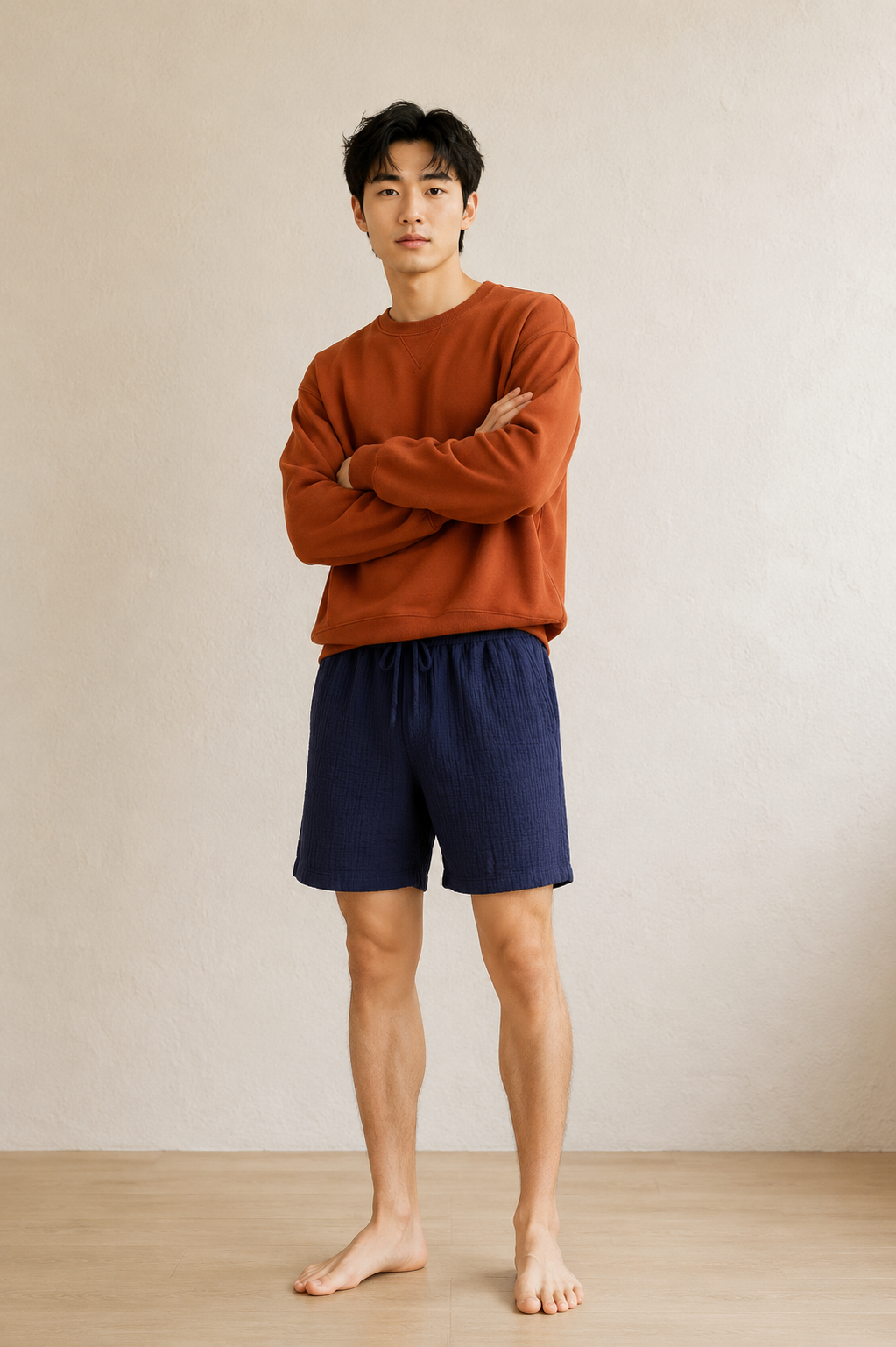 Short de pyjama en coton homme | Azura