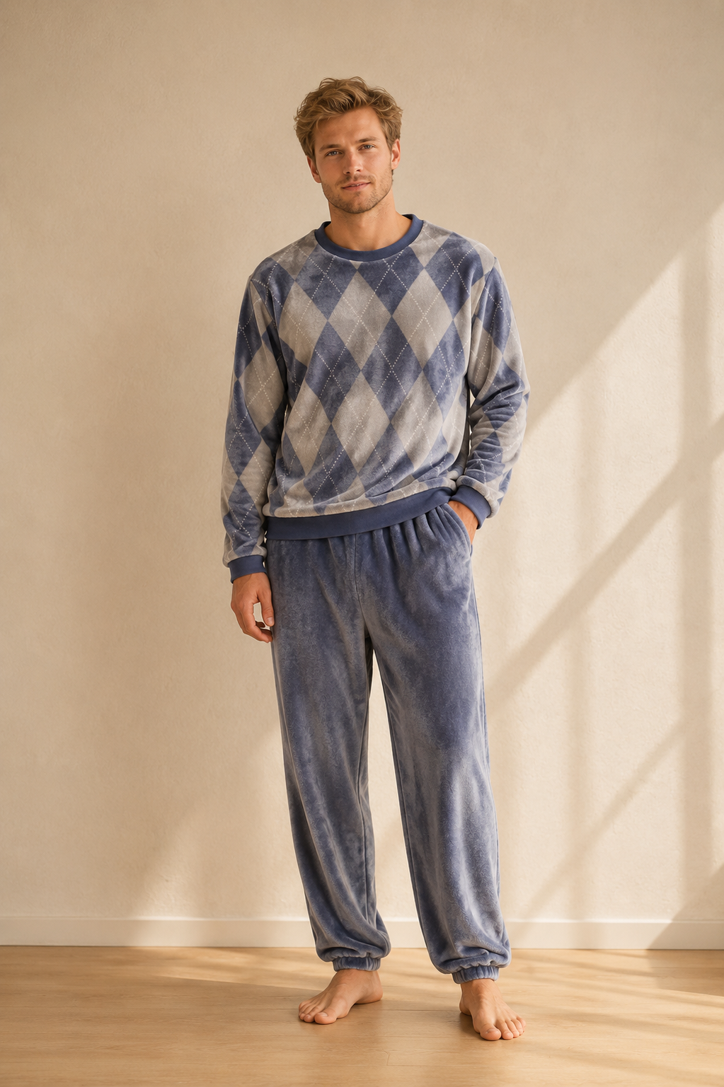 Ensemble pyjama polaire homme | Losange