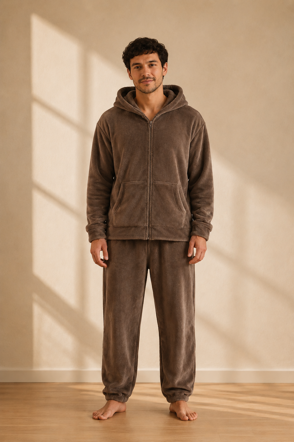 Pyjama polaire à capuche homme | Ours