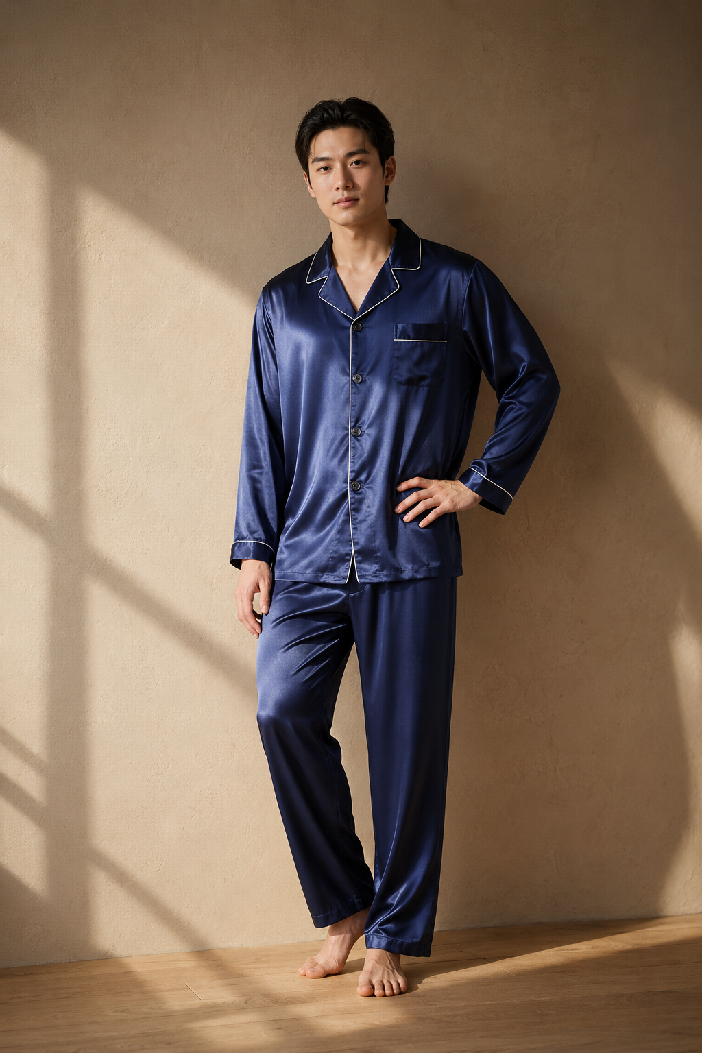 Pyjama long en soie homme | Signature
