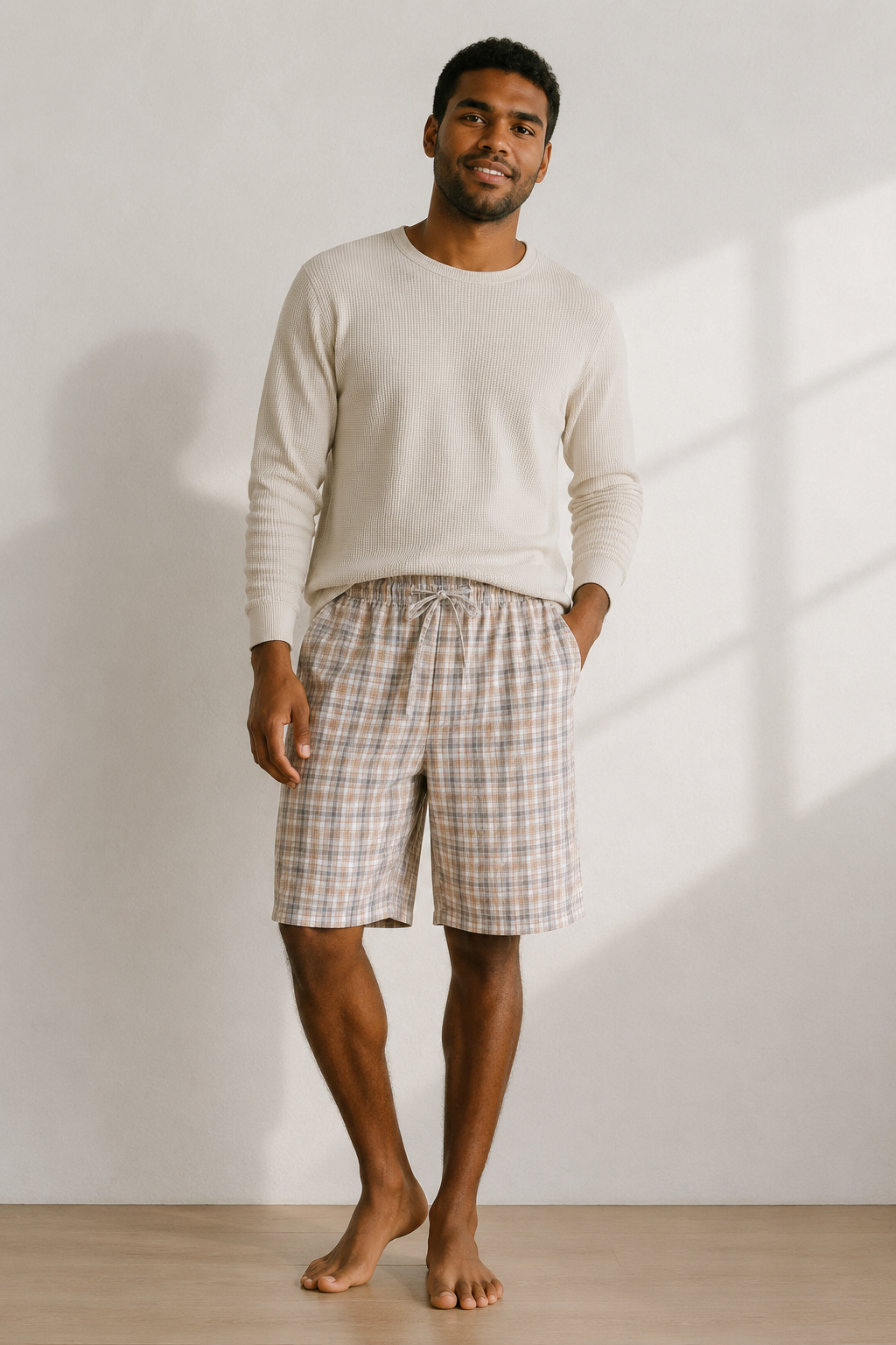 Short de pyjama à carreaux homme | Nylan
