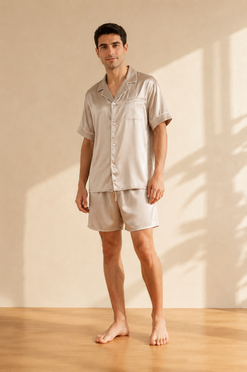 Pyjama court en soie homme | Noa
