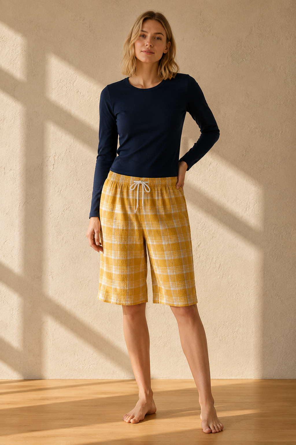 Short de pyjama à carreaux femme | Brise
