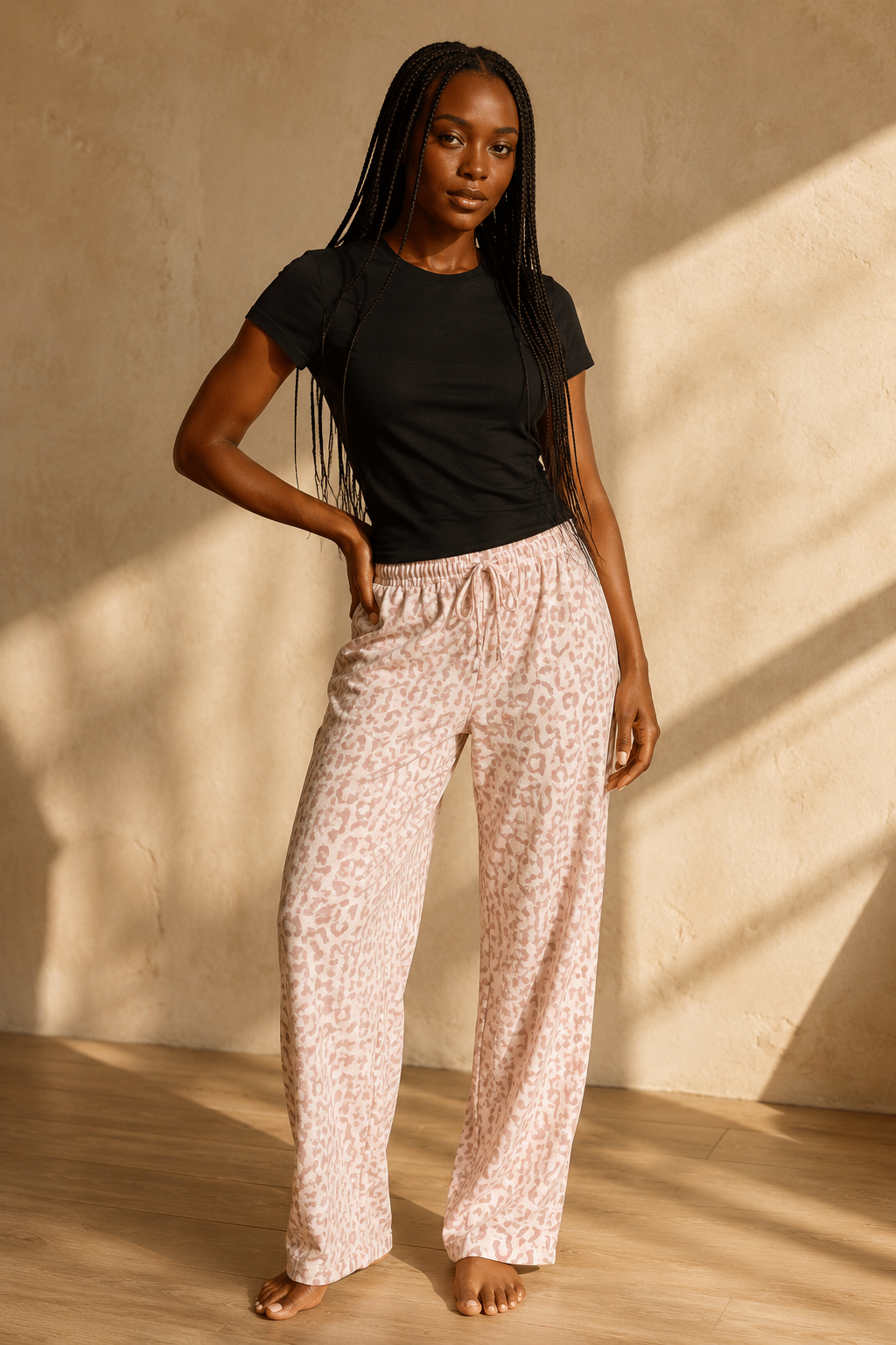 Pantalon de pyjama imprimé léopard femme | Safari