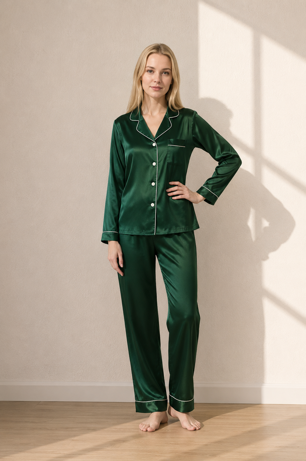 Pyjama en soie grande taille femme | Isya