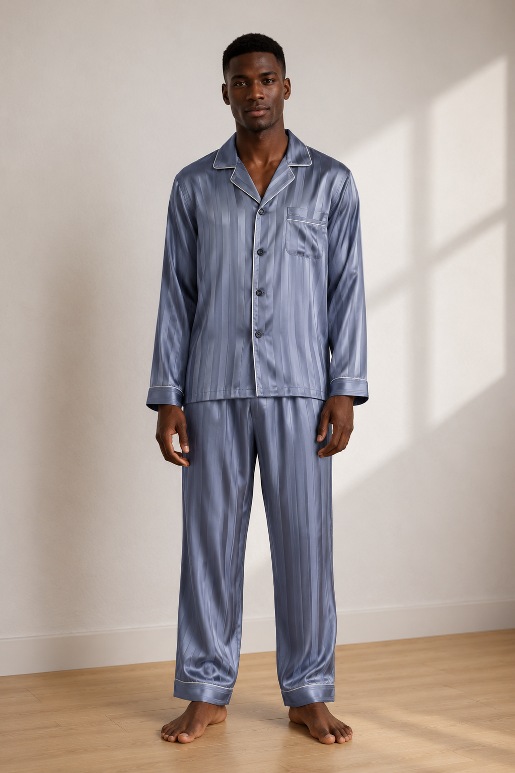 Pyjama long en soie homme | Corvin