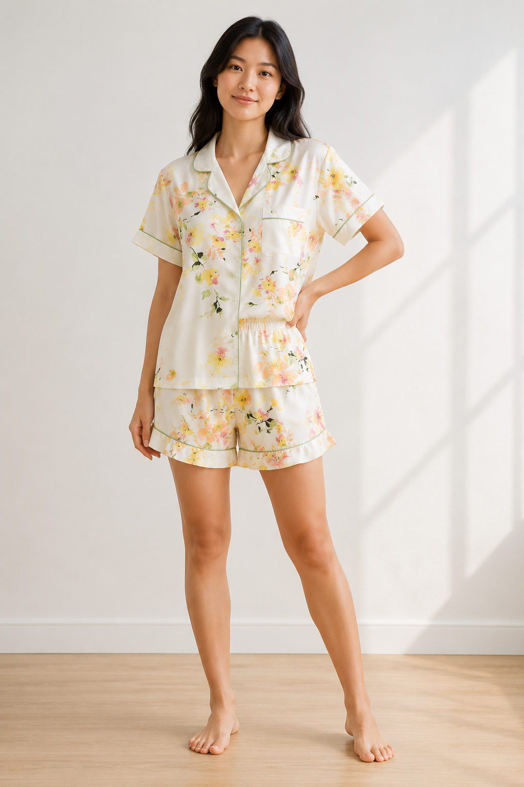 Ensemble pyjama femme | Imprimé fleurs