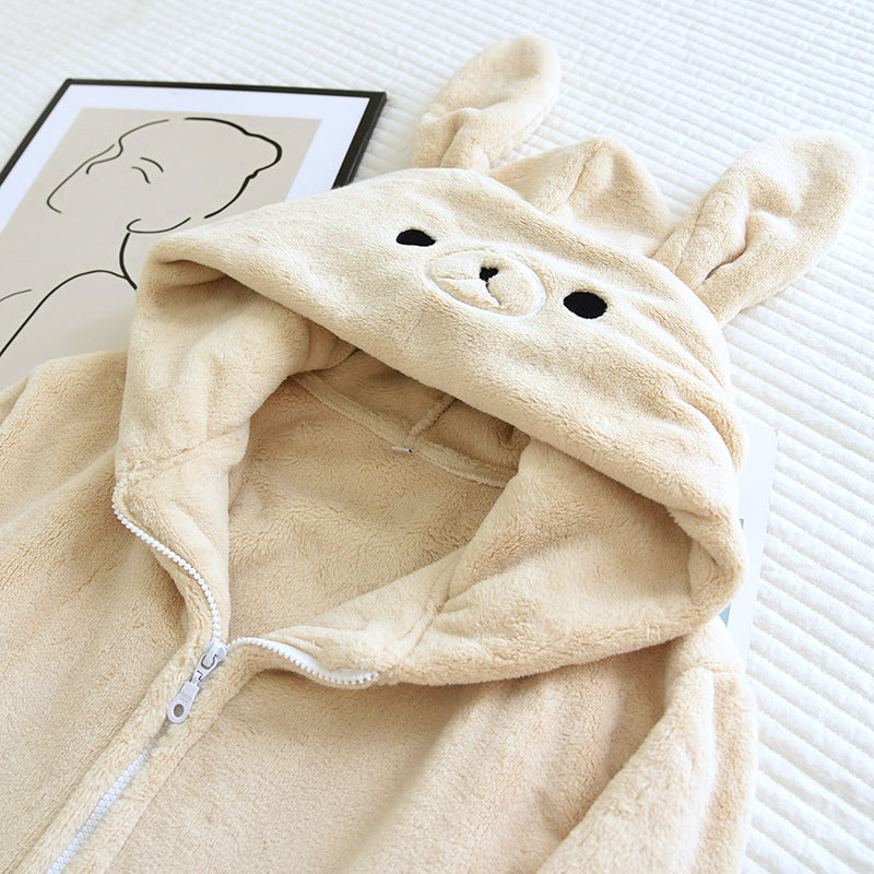 Pyjama polaire à capuche femme | Ours