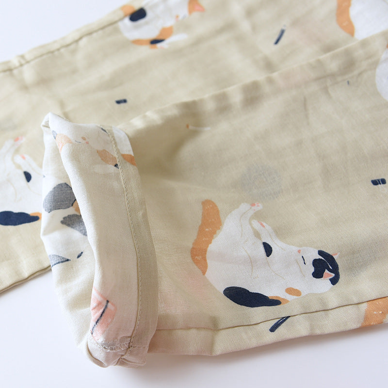 Pyjama kimono homme | Imprimé chat
