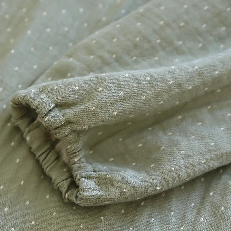 Pyjama long en coton femme | Imprimé points