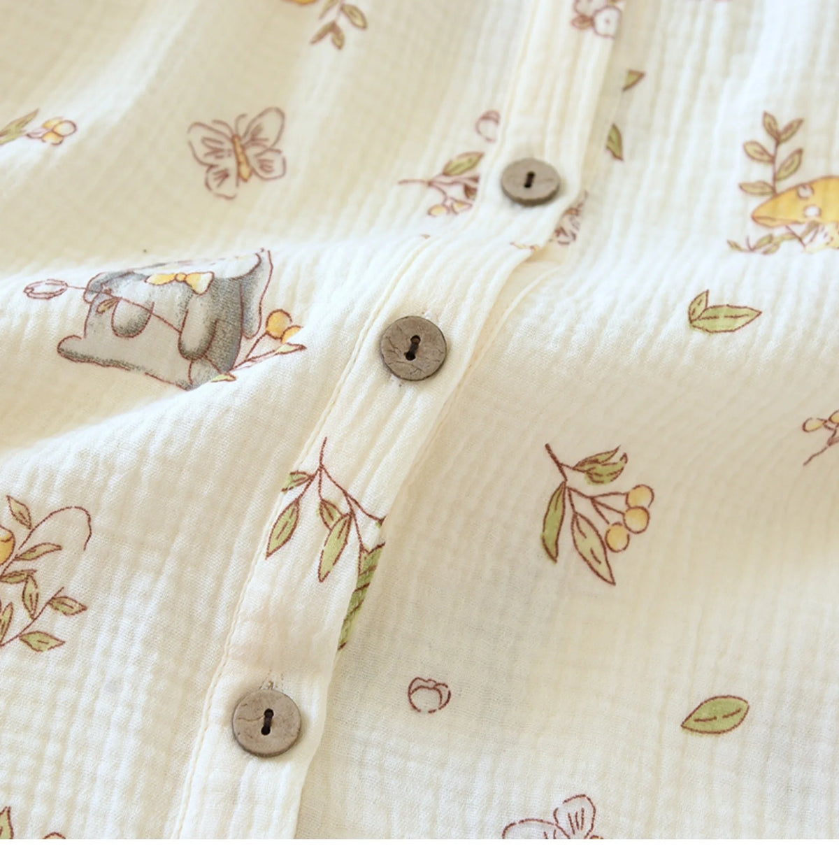 Haut de pyjama femme manches longues | Imprimé Nature