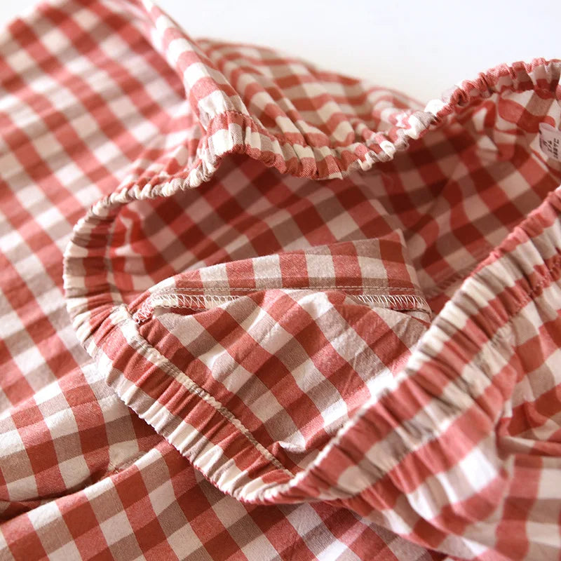 Pyjama rouge à carreaux femme | Noval
