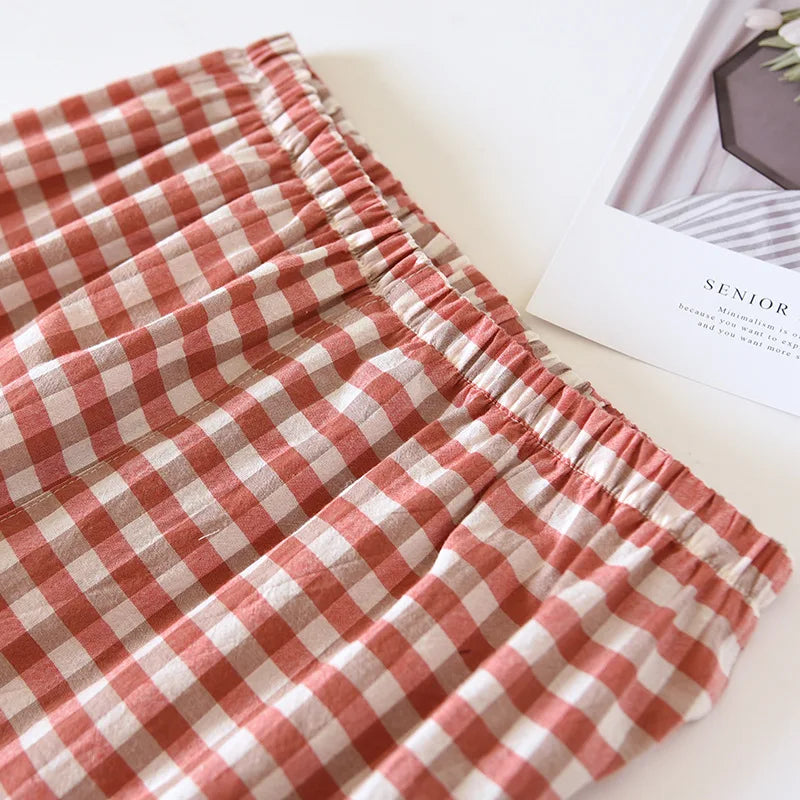 Pyjama rouge à carreaux femme | Noval