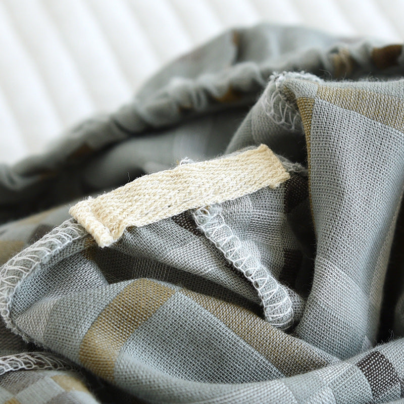 Short de pyjama en coton homme | Imprimé carreaux