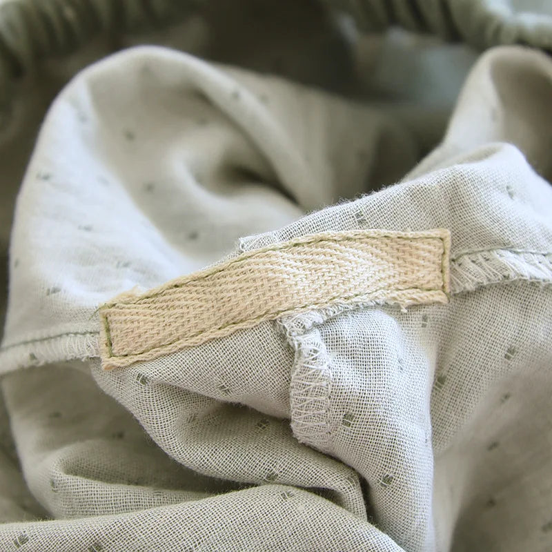 Pyjama long en coton femme | Imprimé points