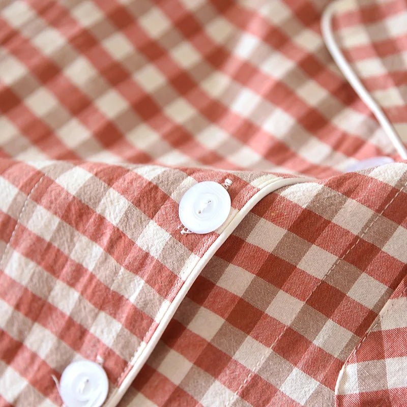Pyjama rouge à carreaux femme | Noval