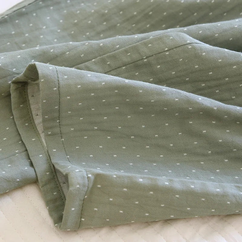 Pyjama long en coton femme | Imprimé points