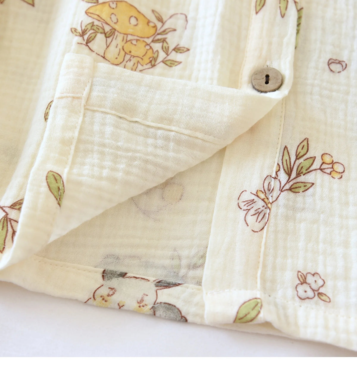Haut de pyjama femme manches longues | Imprimé Nature