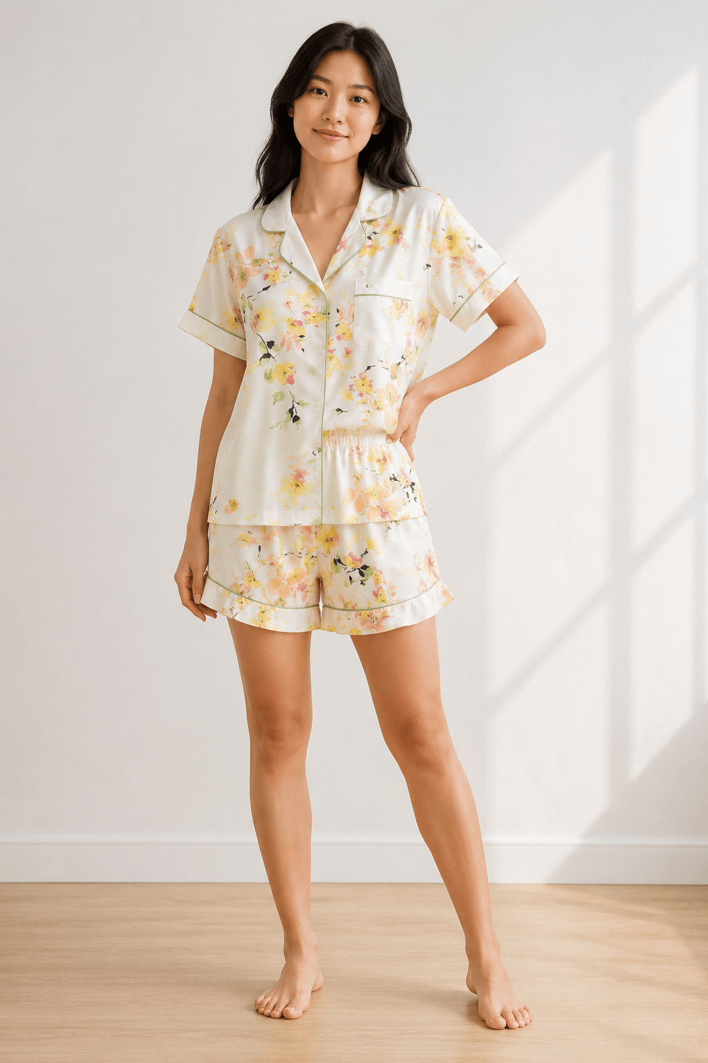 Ensemble pyjama femme | Imprimé fleurs