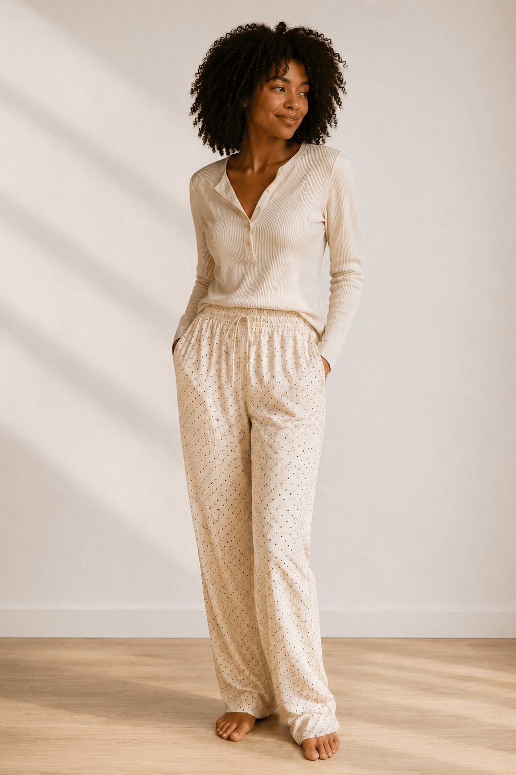 Pantalon de pyjama à points femme | Faune