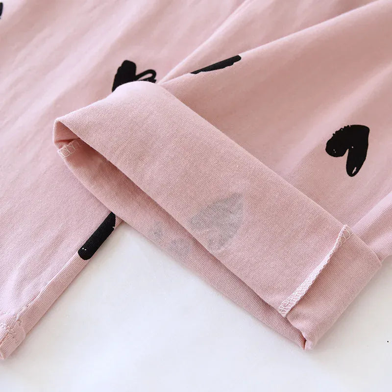Pantalon de pyjama femme | imprimé cœur