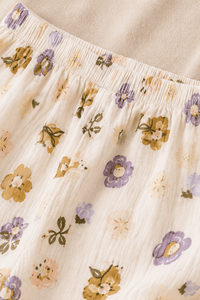 Pyjama coton fille | Imprimé Floral