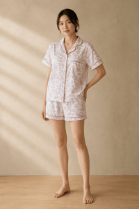 Pyjama court en coton femme | Hana