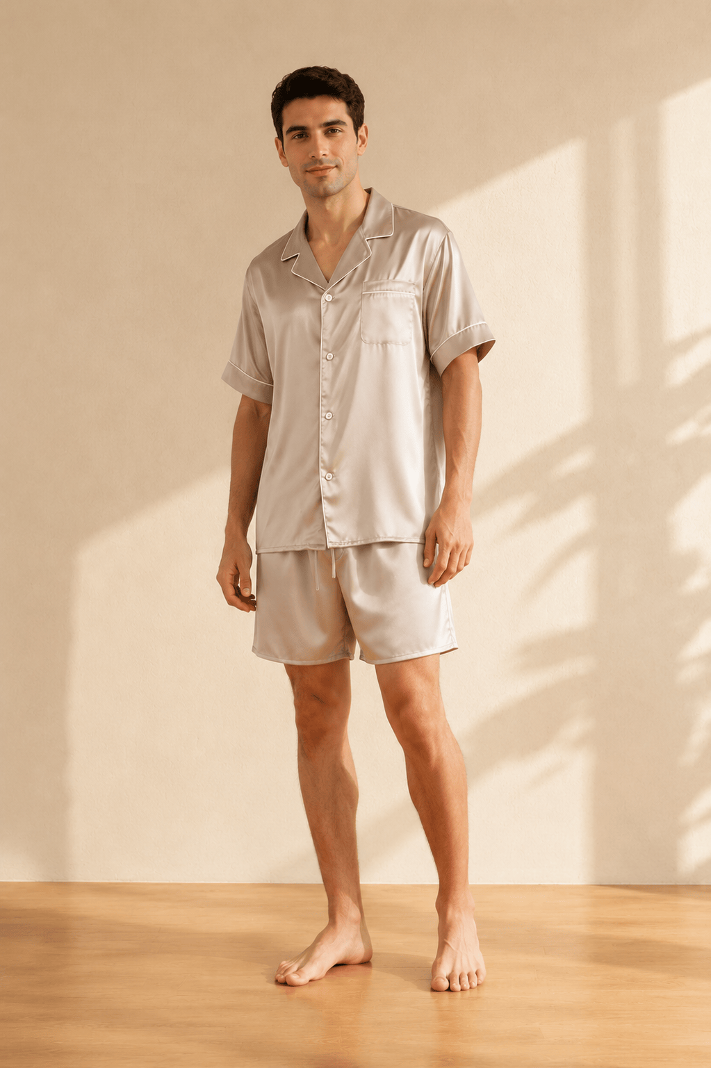 Pyjama court en soie homme | Noa