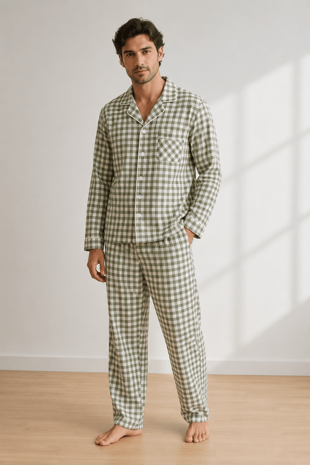 Pyjama long en coton homme | Santorin