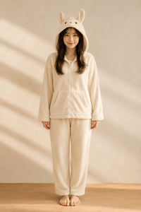 Pyjama polaire à capuche femme | Ours