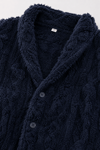 Pyjama polaire homme | Col V boutonné