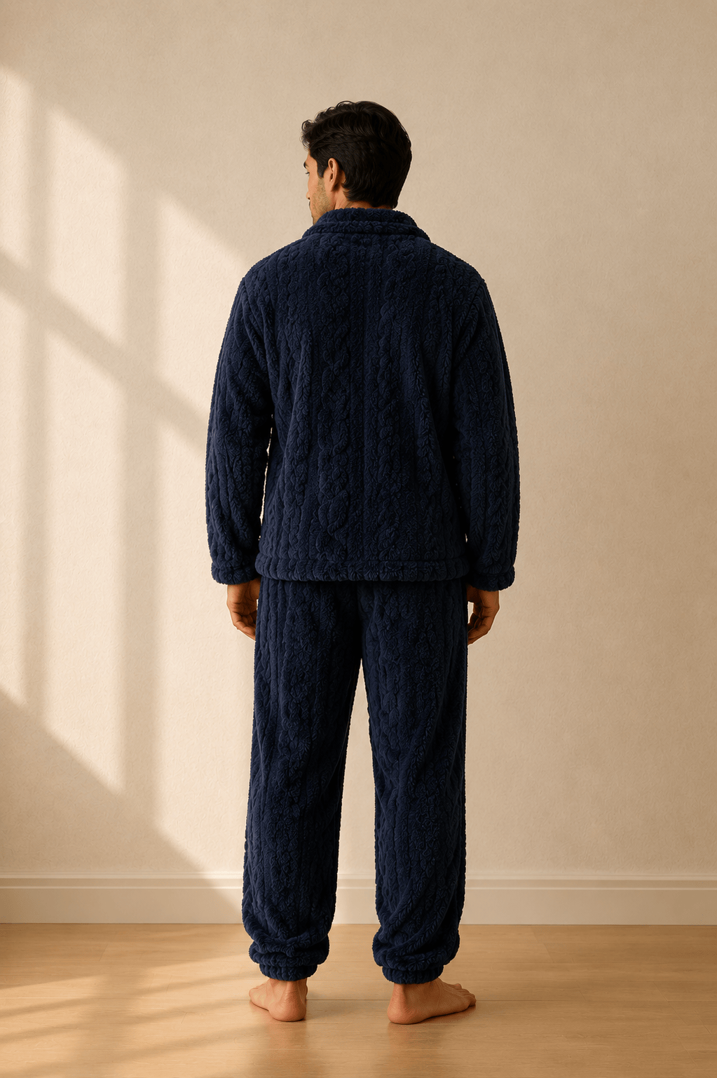 Pyjama polaire homme | Col V boutonné
