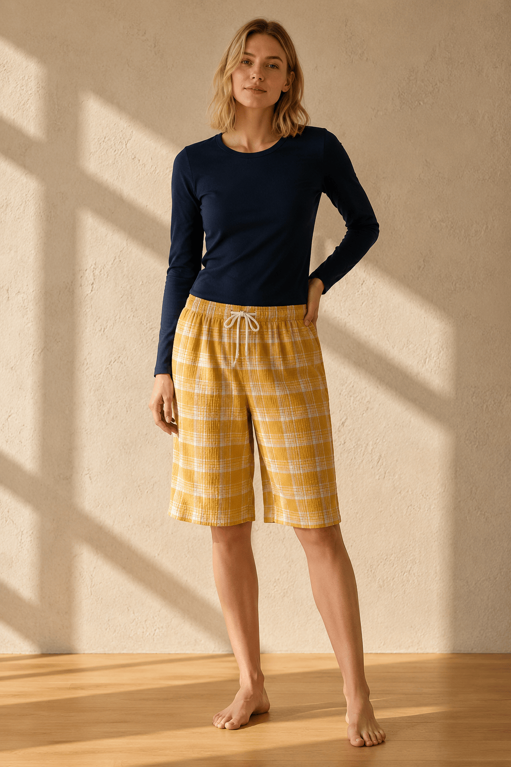 Short de pyjama à carreaux femme | Brise