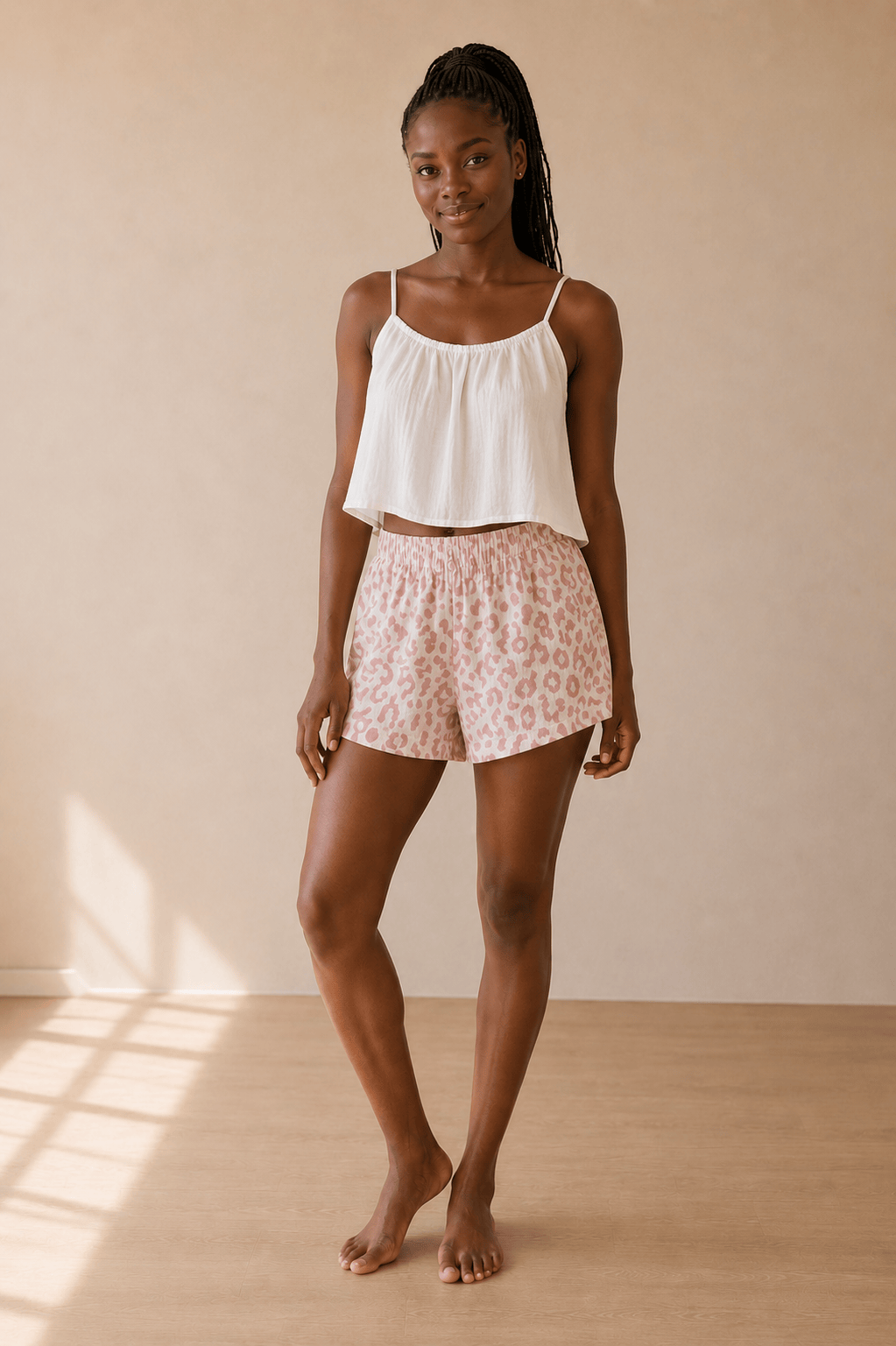 Short de pyjama en gaze de coton femme | Bora
